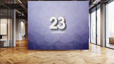 23rd anniversary illustration background Wall mural