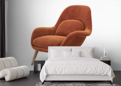 3d rendering of an Isolated orange modern lounge armchair	 Wall mural