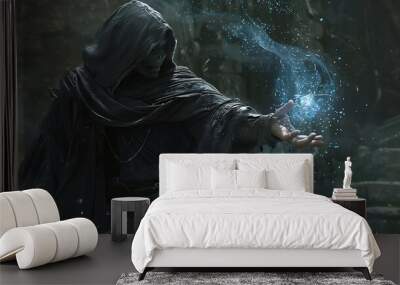 A dark spell being cast by an evil sorcerer very detailed and realistic shape Wall mural