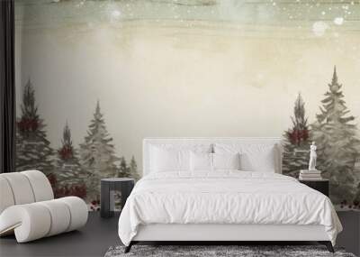 A festive vintage christmas background. Wall mural