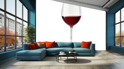 A glass of wine on a transparent background Wall mural