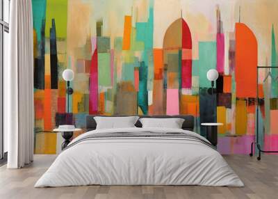 abstract modern landscape painting Wall mural