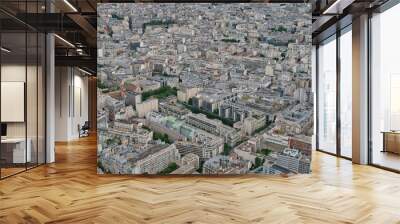 aerial view of Paris from the eiffel tower Wall mural