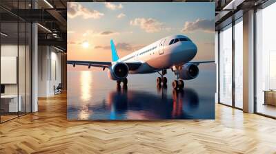 Airline Adventure: Experience Worldwide Air Travel with a 3D Visual Journey Wall mural