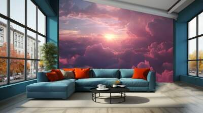 Amazing light of nature: cloudscape and sky Wall mural