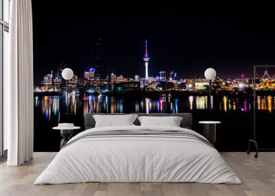 Auckland City Skyline North Island New Zealand Sunset Dawn Dusk Wall mural