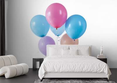 Balloons on transparent background Wall mural