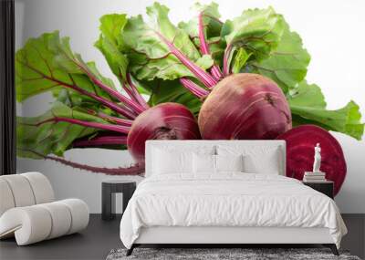 Beetroot vegetable on transparent background Wall mural