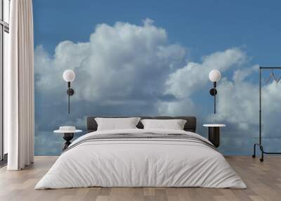 Blue sky with clouds Wall mural