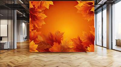 Bright Orange Abstract Background for Autumn Wallpaper Design Wall mural