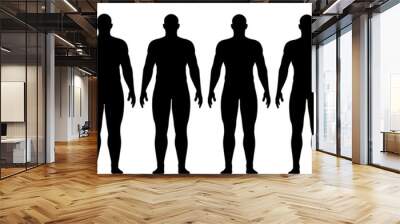 Before After Fat to Fit Diet Weight Loss Success Wall mural