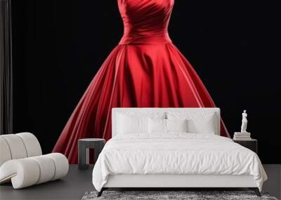 Red Dress isolated on white background Wall mural