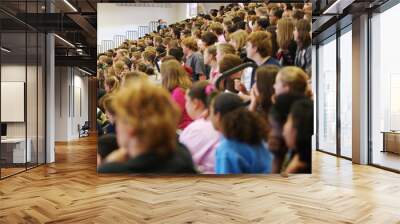 high school assembly, audience Wall mural