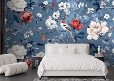 Chinoiserie style seamless pattern Wall mural