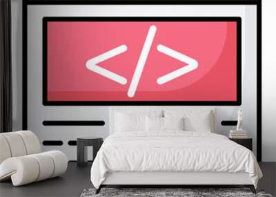 Coding Line Color Icon Wall mural