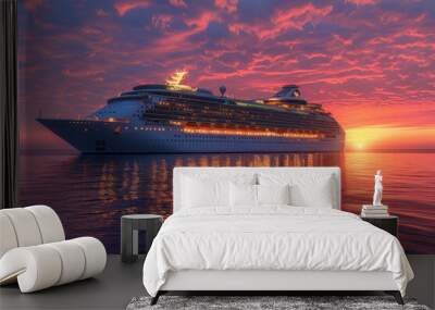 Cruise ship, luxury tourist tour concept Wall mural