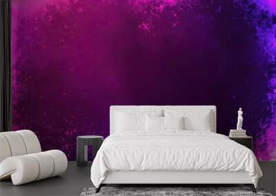 Dark Purple Pink Grunge Texture with Vibrant Light Glow Abstract Background Template Wall mural