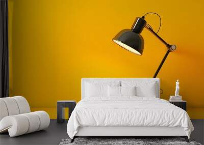 Desk lamp set on yellow with the flashlight Wall mural