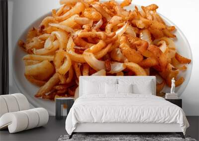 Dish of classic angolan onion rings, highlighting a tasty and crunchy treat Wall mural