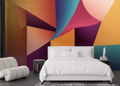 Dynamic Textures and Vibrant Patterns: A Modern Aesthetic of Warmth, Brightness, and Color Gradients Wall mural