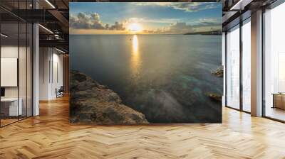 Playa de Sant Tomàs, Menorca, Long Exposure 30 sec Wall mural