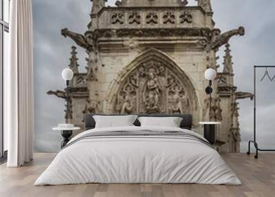  The chapel of Saint-Hubert at the Chateau d'Amboise, burial place of Leonardo da Vinci. Wall mural