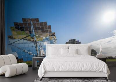 Solar panel displays at a solar energy farm facility in Victoria, Australia Wall mural