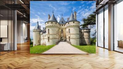 The Château de Chaumont castle in Chaumont-sur-Loire, Loir-et-Cher, France Wall mural