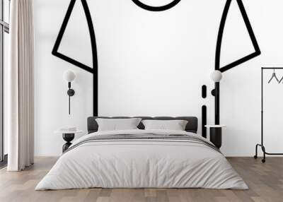 Fabric Tshirt Icon Wall mural