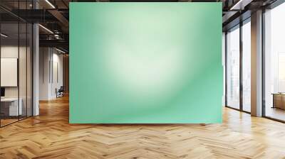 Fresh Mint Gradient Background with Soft Seafoam Glow and Natural Noise Texture Wall mural