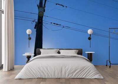 high voltage power lines Wall mural