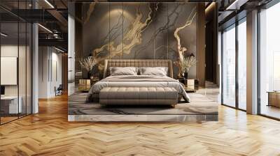 Interior of a beautiful bedroom.. Wall mural