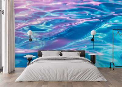 Clear pool water. Illustrations On The Theme Of Textures And Surfaces. Generative AI	 Wall mural