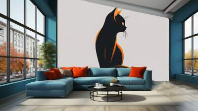 Logo icon of a kitten Wall mural