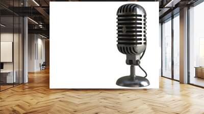 Microphone on transparent background  Wall mural