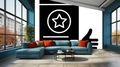 Mobile Feedback Glyph Icon Wall mural