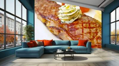 faux filet de bœuf grillé beurre maître d'hôtel Wall mural