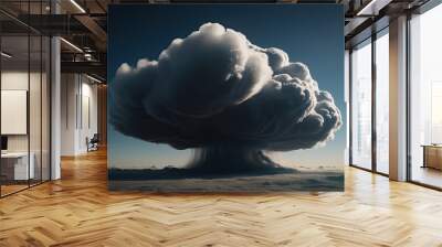 Obsidian Clouds 3D Art Exploring Climate Dynamics and Atmospheric Phenomena Wall mural