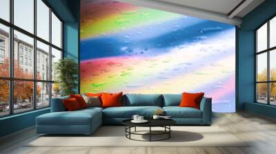 rainbow water drops 2 Wall mural