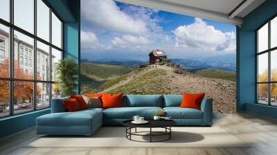 Mountain hut at the Zirbitzkogel in Austria Wall mural