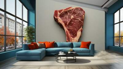 Raw beef prime rib steak Wall mural