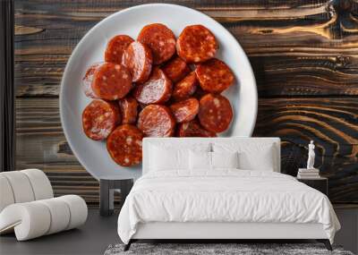 Savor the flavor of thinly sliced chorizo sausage, perfect for snacking or cooking Wall mural