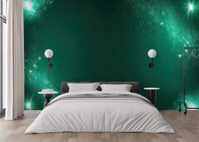 Shimmering Emerald Green Gradient Background with Light and Texture Effects Wall mural