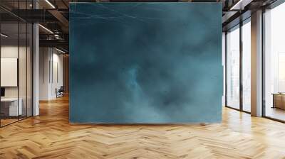 Smoky Blue Grunge Texture with Scratches and Dirt Effects for Graphic Design Wall mural