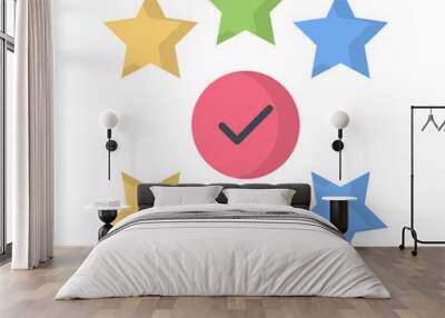 Star Rating Flat Icon Wall mural