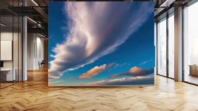 Stunning Aerial Perspective of Vibrant Clouds Against a Bright Blue Sky Wall mural