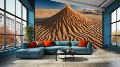 Stunning Sand Eruption Designs on Transparent Background Wall mural