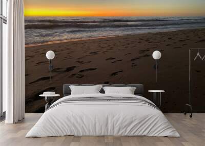 sunset on beach Wall mural