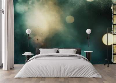 Vintage Abstract Film Texture Overlay with Grain Dust and Ethereal Light Effects Wall mural