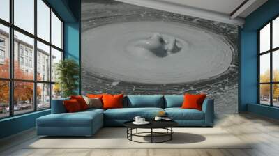 white clay hot puddle Wall mural